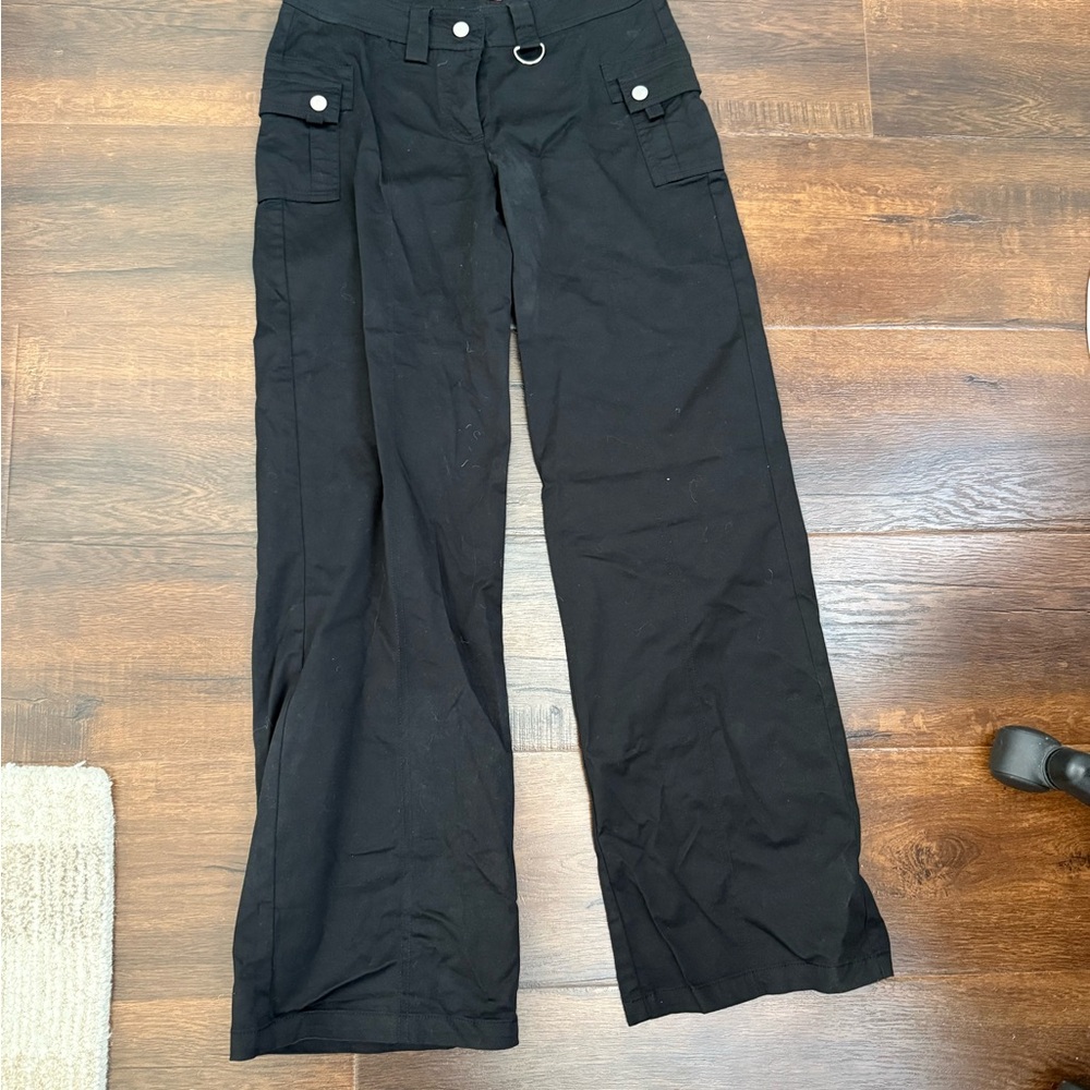 Edikted Black Wide-Leg Pants